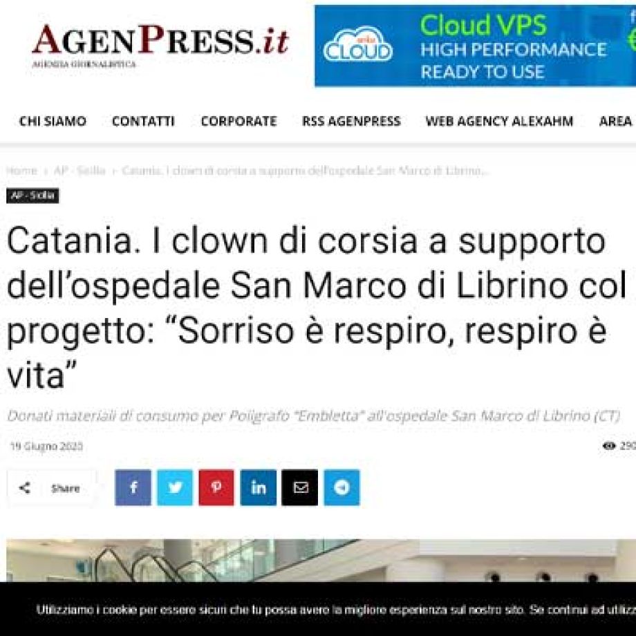 I clown di corsia a supporto dell’ospedale San Marco di Librino col progetto: “Sorriso è respiro, respiro è vita”