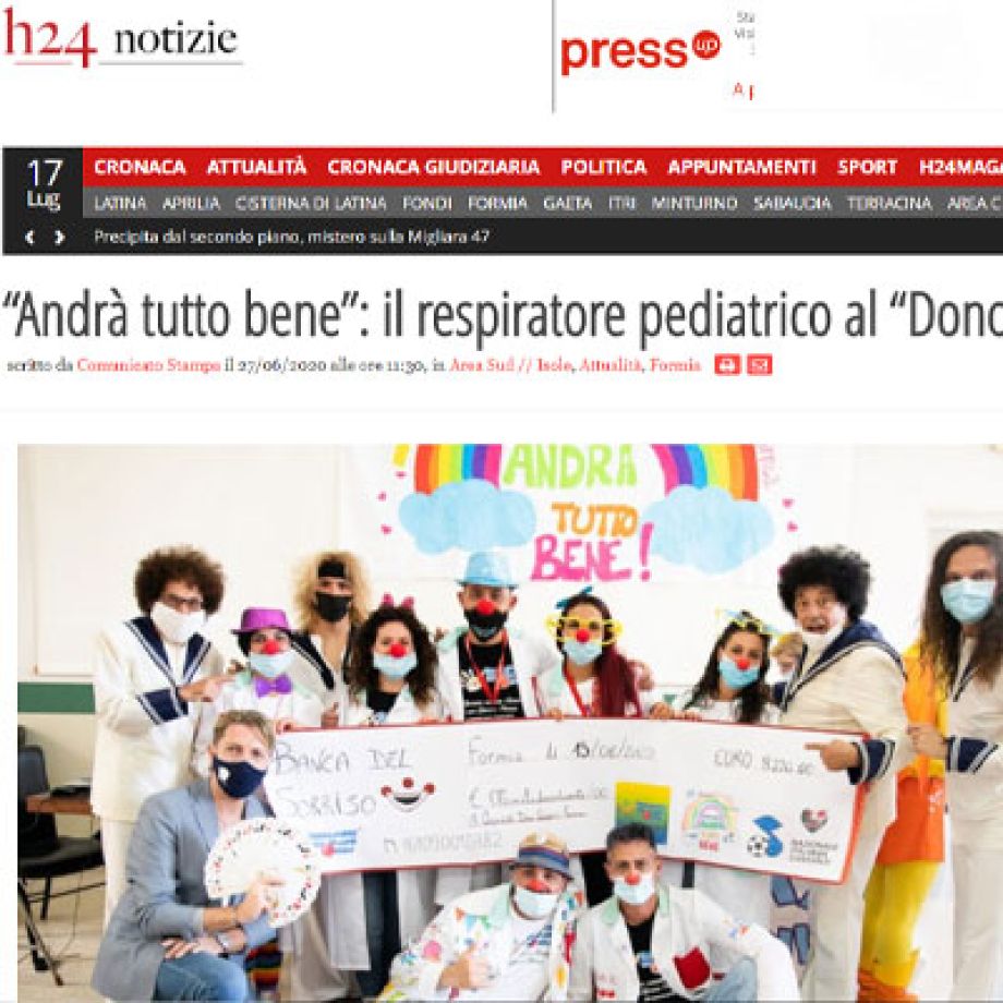 “Andrà tutto bene”: il respiratore pediatrico al “Dono Svizzero” di Formia