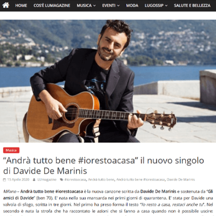 LU Magazine Andrà tutto bene #iorestoacasa