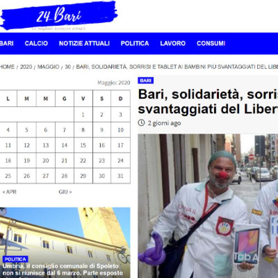 Bari, solidarietà, sorrisi e tablet ai bambini più svantaggiati del Libertà