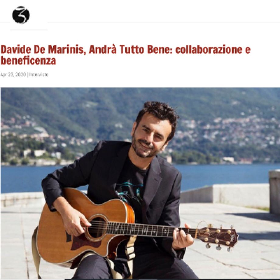 Davide De Marinis, Andrà Tutto Bene: collaborazione e beneficenza