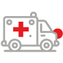 Icona Ambulanza dal naso rosso Teniamoci Per Mano APS