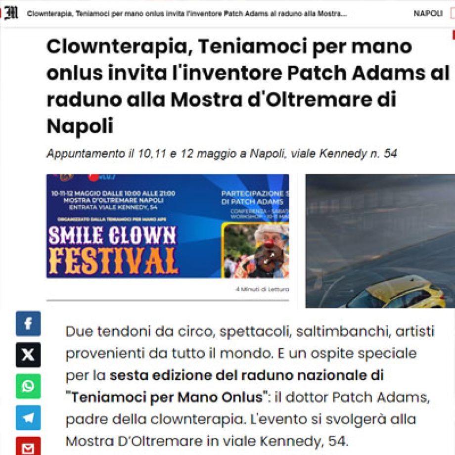 Clownterapia Smile Clown Festival articolo de Il Messaggero