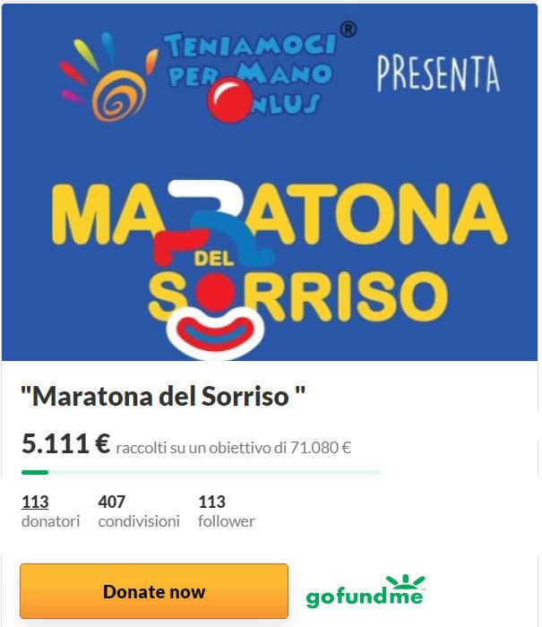 donazioni per la Maratona del Sorriso 2021