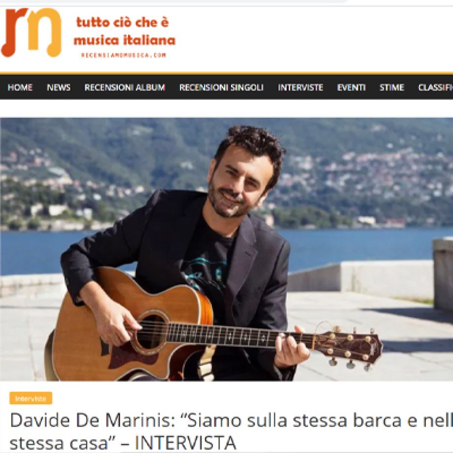 Davide De Marinis: “Siamo sulla stessa barca e nella stessa casa”