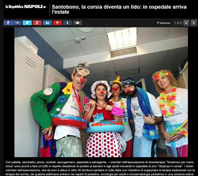 Santobono la corsia diventa un lido