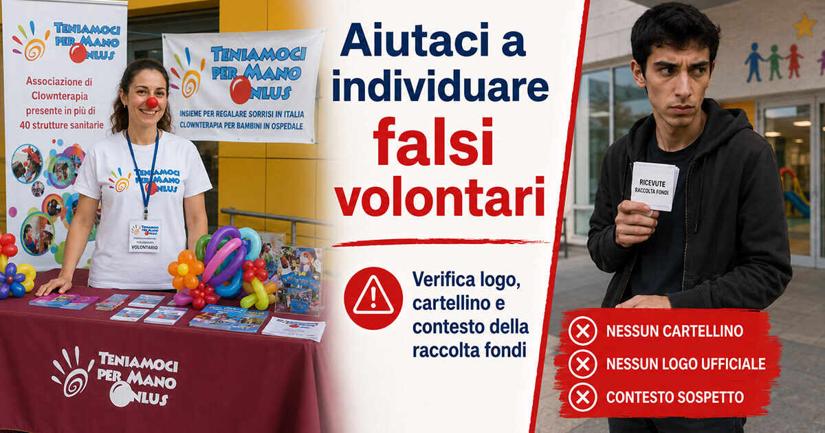 Aiutaci a individuare falsi volontari