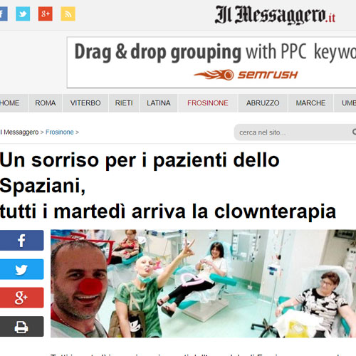 Un sorriso per i pazienti dello Spaziani tutti i martedì arriva la clownterapia